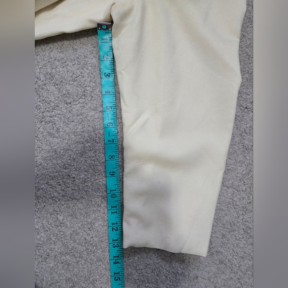 Mr. LEONARD VINTAGE Cream/Pale Yellow Virgin Wool Women's Jacket.Size L/XL - Picture 12 of 12